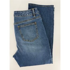 Talbots Jeans Womens 14 Petite Blue High Waist Relaxed Medium Wash Denim Pants